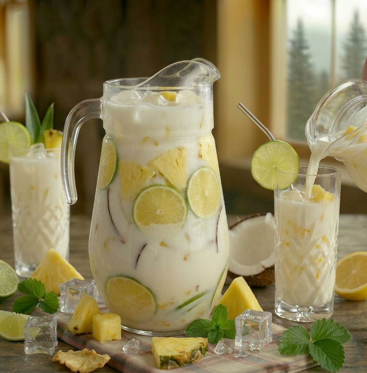 Jarra de Agua de Piña Colada